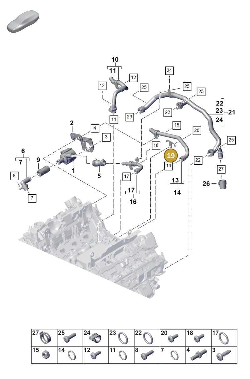 9A712107700 — Porsche Panamera (2020-2023) diagram p58105100, position 19