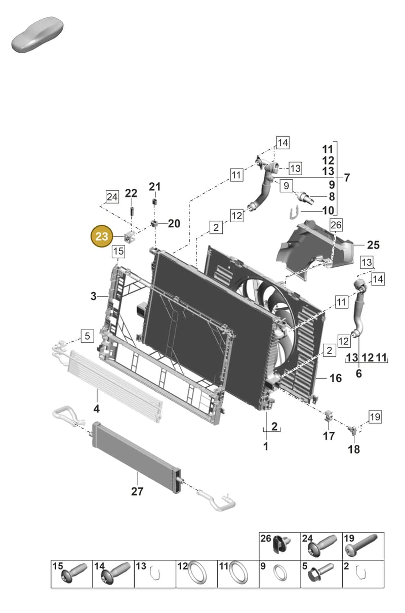 9A712107910 — Porsche Panamera (2023-2025) diagram p58105200, position 23