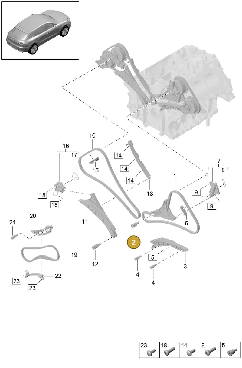9A712109302 — Porsche Macan (2018-2022) diagram p52000010, position 2