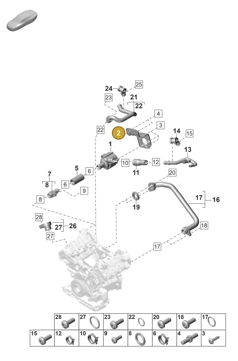 9A712109302 — Porsche Panamera (2023-2025) diagram p58105110, position 2