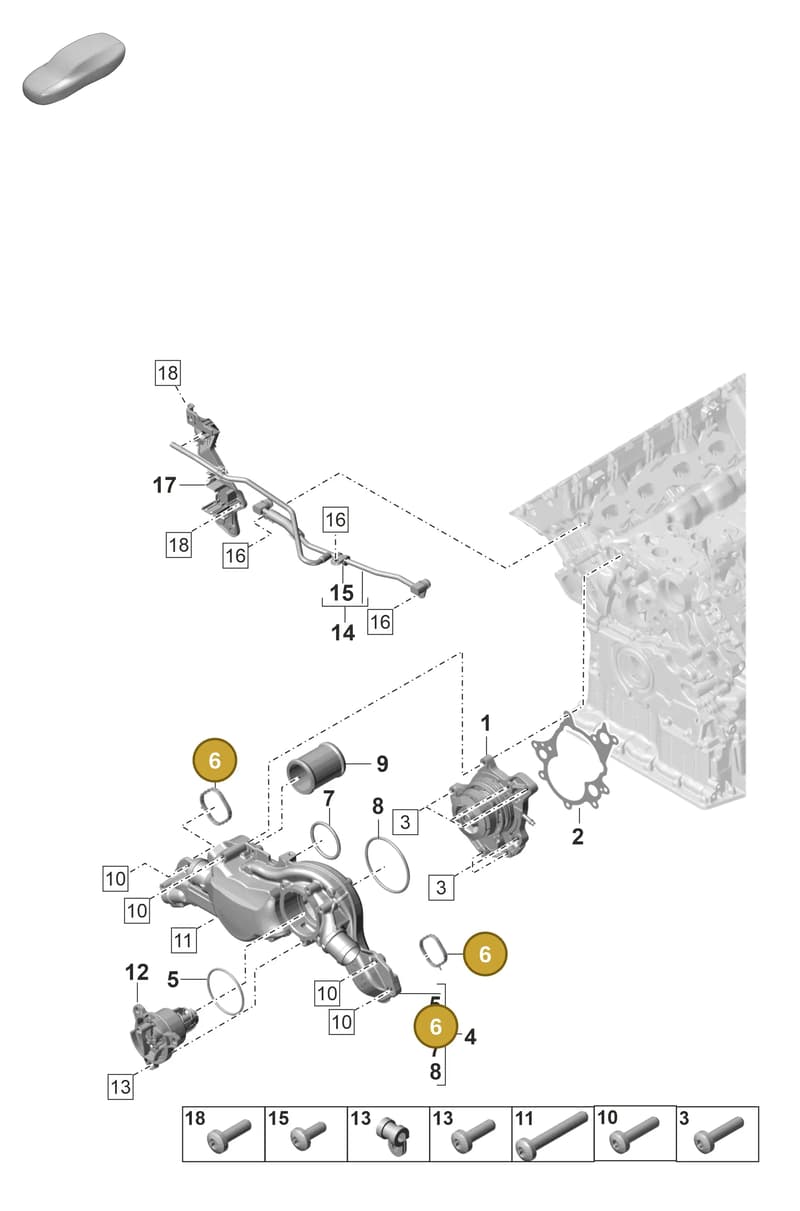 9A712113900 — Porsche Panamera (2020-2023) diagram p58105000, position 6