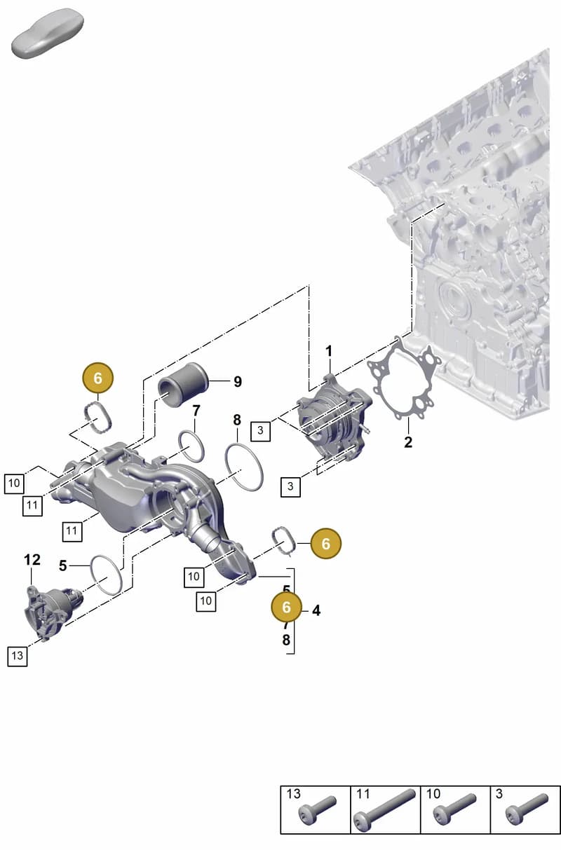 9A712113900 — Porsche Cayenne Coupe (2023-2023) diagram p60105020, position 6