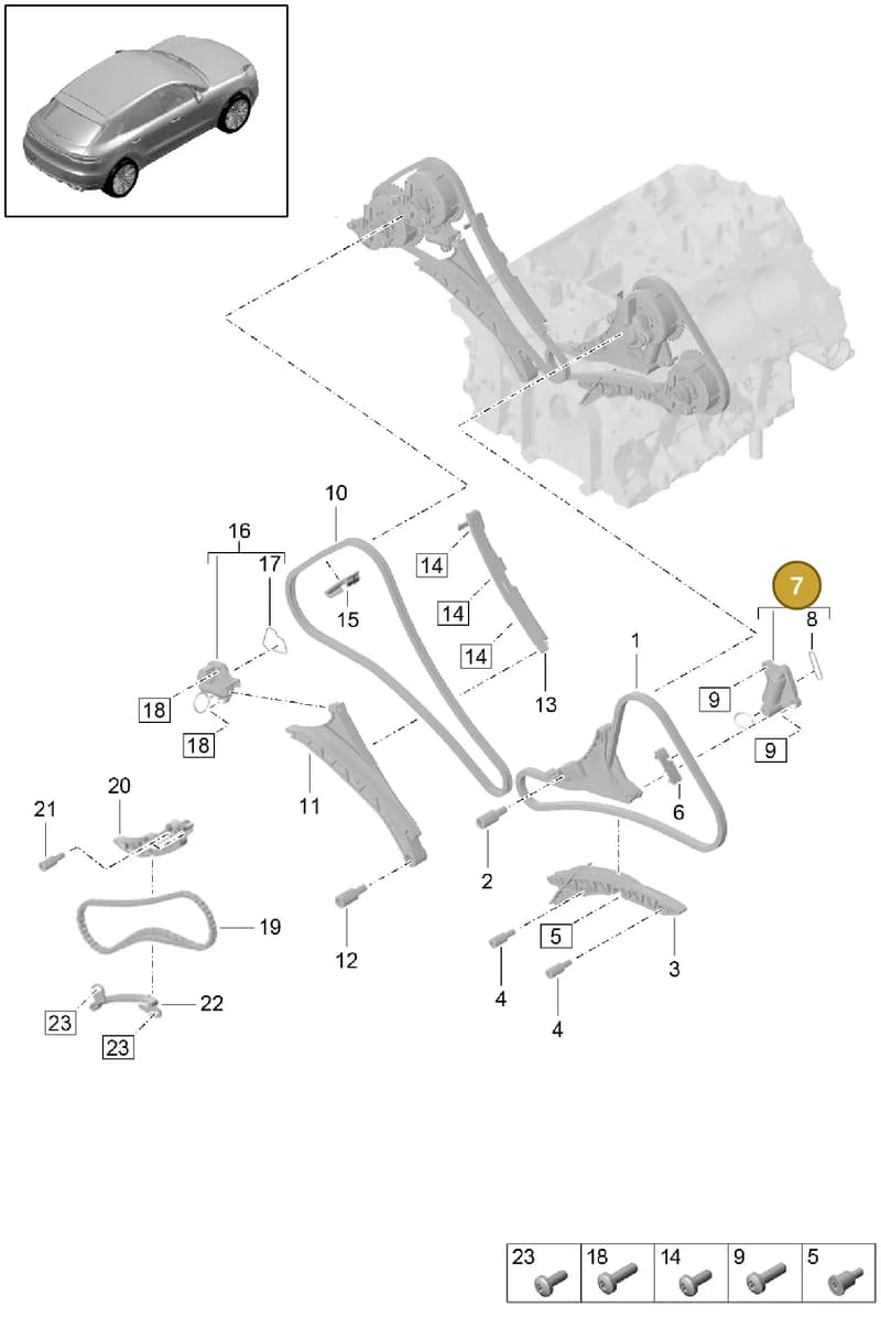 9A712115900 — Porsche Macan (2018-2022) diagram p52000010, position 7