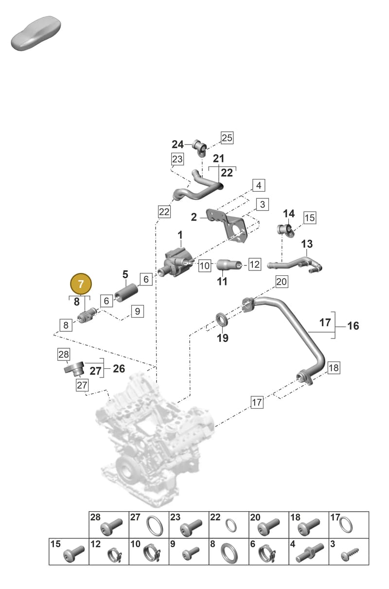 9A712115900 — Porsche Panamera (2023-2025) diagram p58105110, position 7