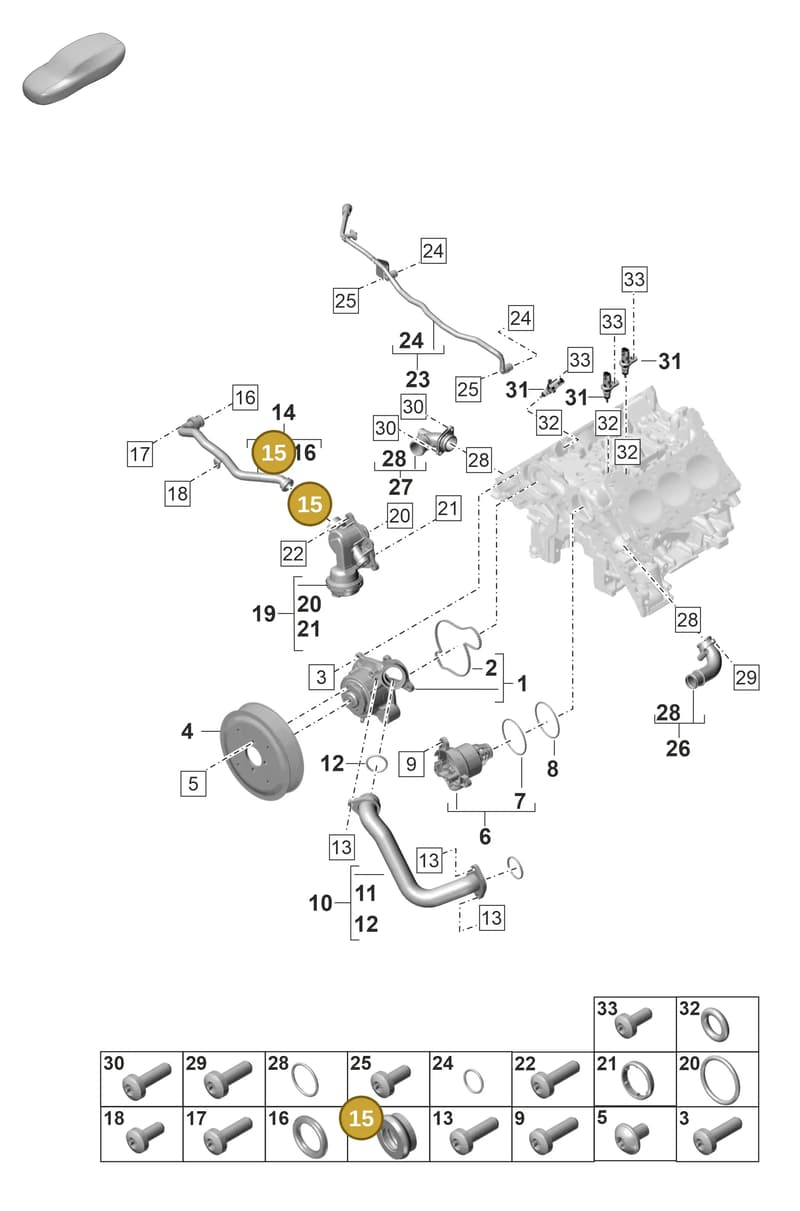 9A712117100 — Porsche Panamera (2020-2023) diagram p58105010, position 15