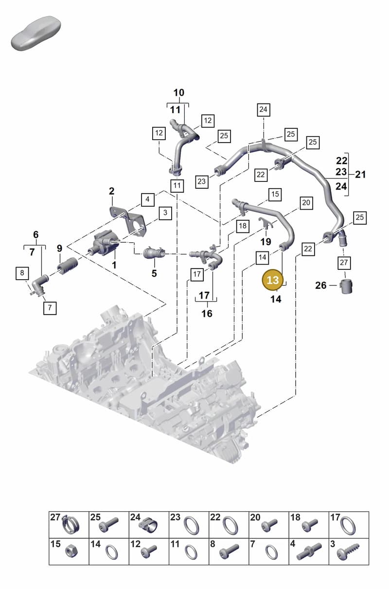 9A712119300 — Porsche Panamera (2020-2023) diagram p58105100, position 13