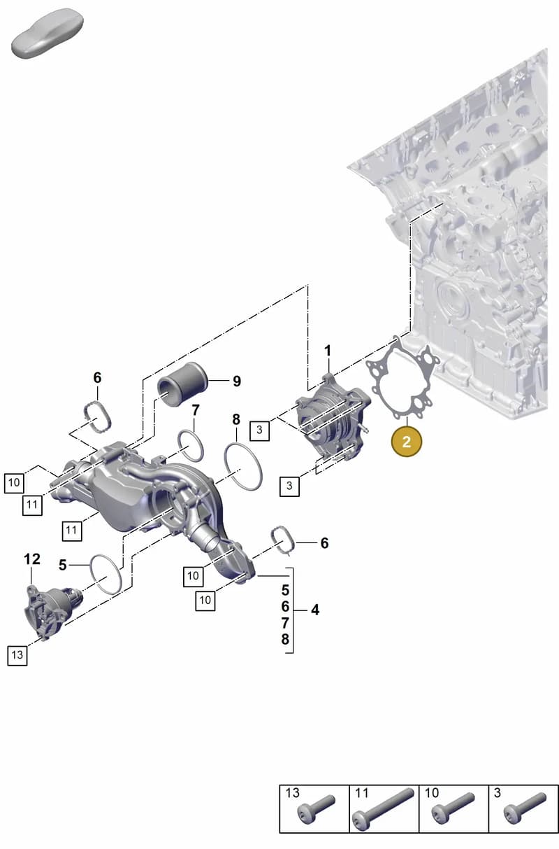 9A712122801 — Porsche Cayenne Coupe (2023-2023) diagram p60105020, position 2