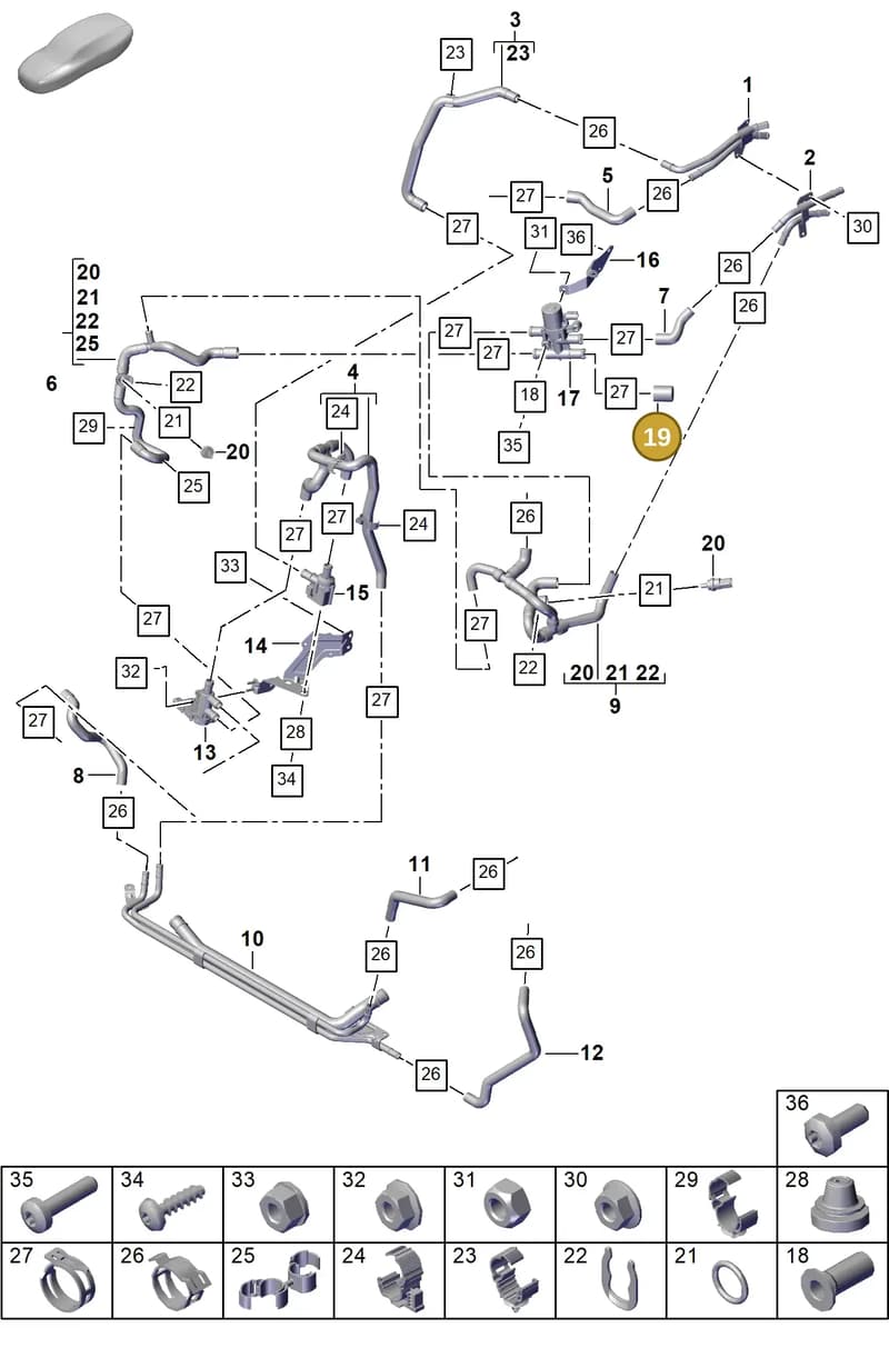9A712132400 — Porsche Cayenne Coupe (2023-2023) diagram p60815300, position 19