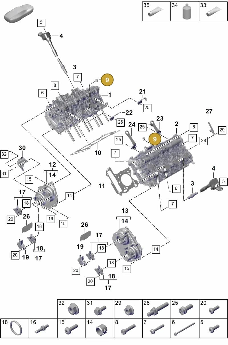 9A712134901 — Porsche Cayenne Coupe (2023-2023) diagram p60103010, position 9