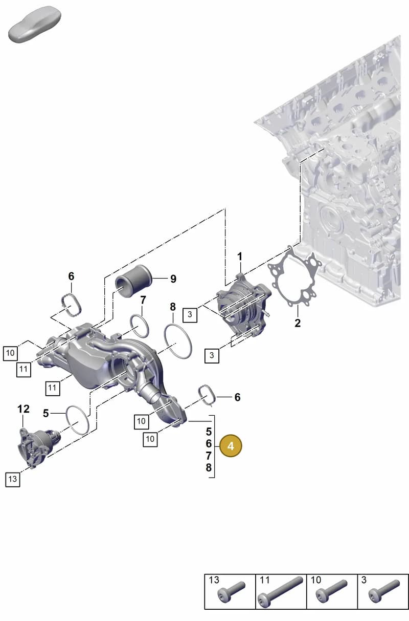 9A712140602 — Porsche Cayenne Coupe (2023-2023) diagram p60105020, position 4