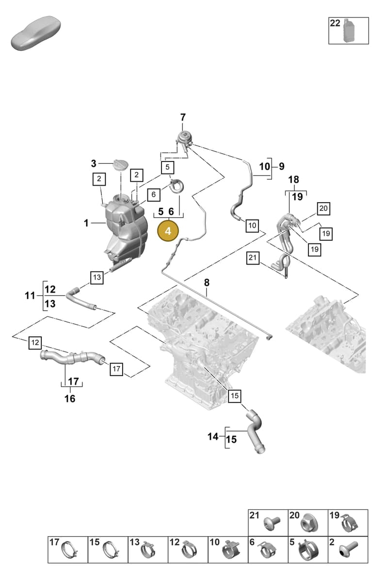 9A712144700 — Porsche Panamera (2020-2023) diagram p58105300, position 4