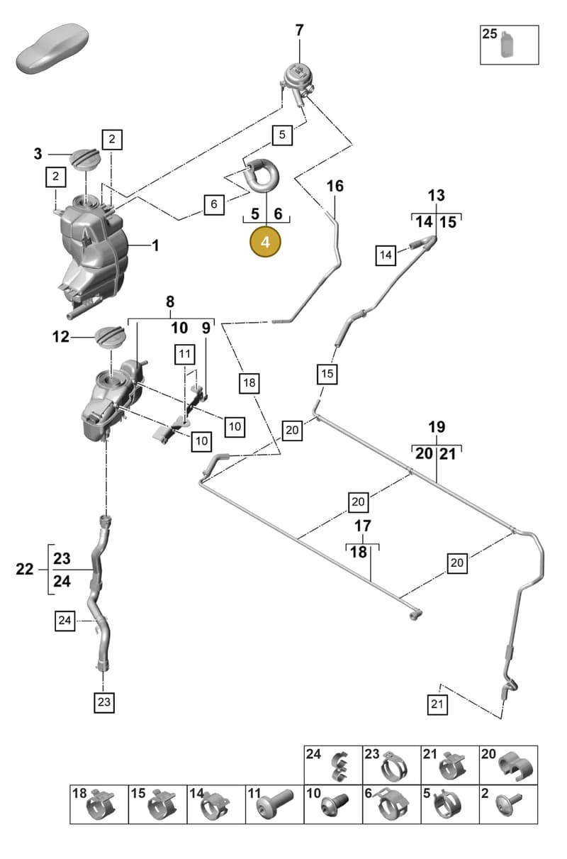 9A712144700 — Porsche Panamera (2020-2023) diagram p58105370, position 4