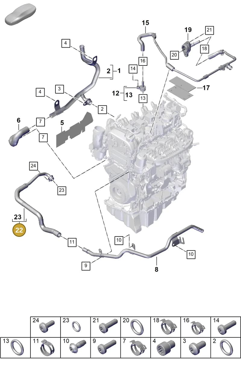 9A7121492A — Porsche Cayenne Coupe (2023-2023) diagram p60105050, position 22