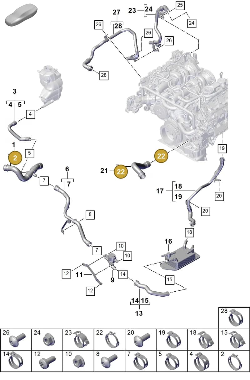 9A712153000 — Porsche Panamera (2023-2025) diagram p62105330, position 2+22