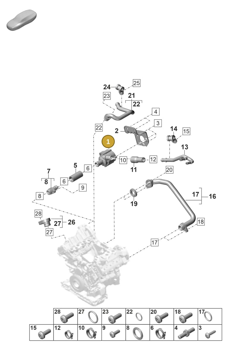 9A7121601 — Porsche Panamera (2023-2025) diagram p58105110, position 1