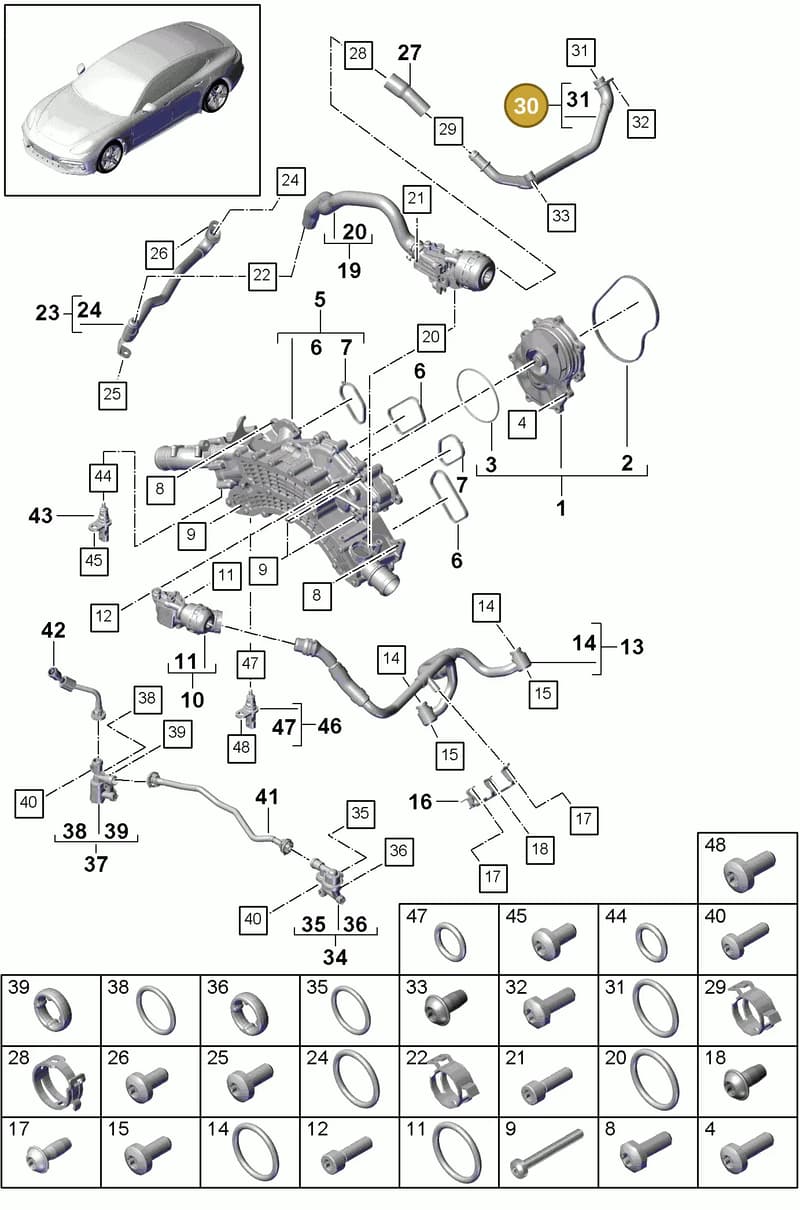 9A712160900 — Porsche Panamera (2016-2020) diagram p49105010, position 30