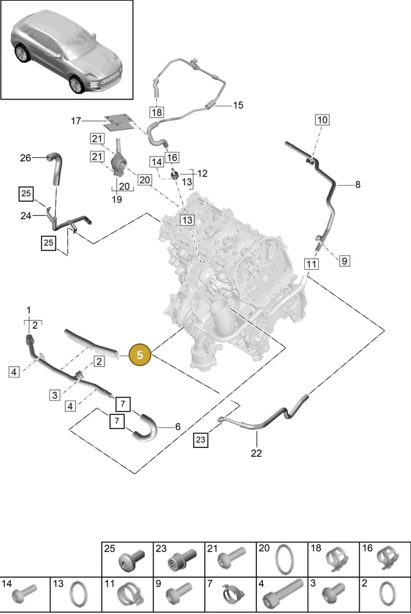 9A7121651 — Porsche Macan (2018-2022) diagram p52105070, position 5