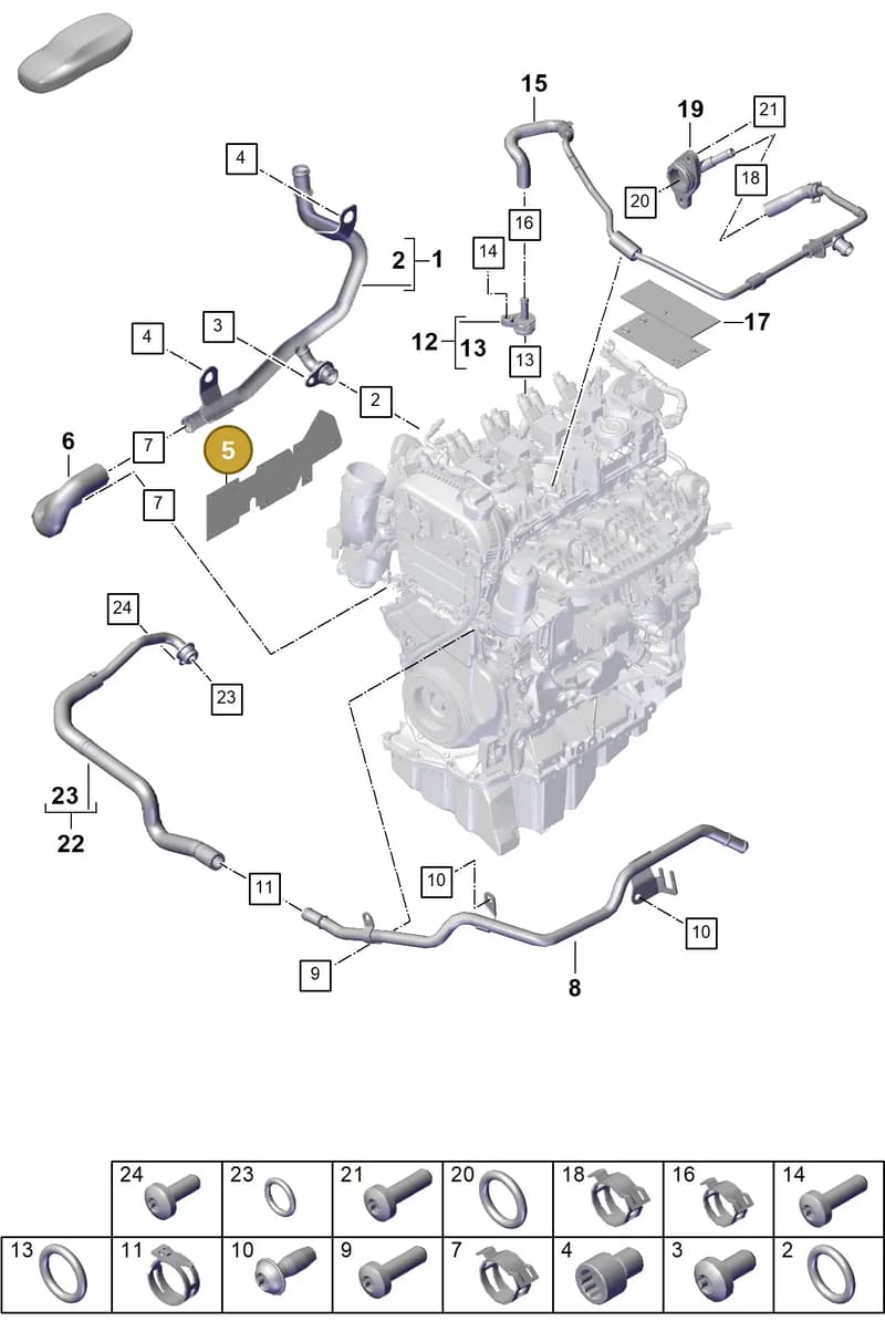 9A7121651 — Porsche Cayenne Coupe (2023-2023) diagram p60105050, position 5