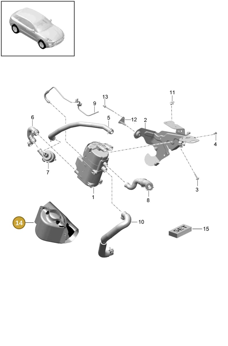 9A712165300 — Porsche Macan (2013-2018) diagram p44813020, position 14