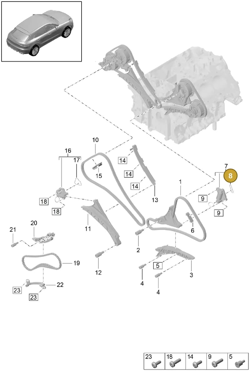 9A712168800 — Porsche Macan (2018-2022) diagram p52000010, position 8