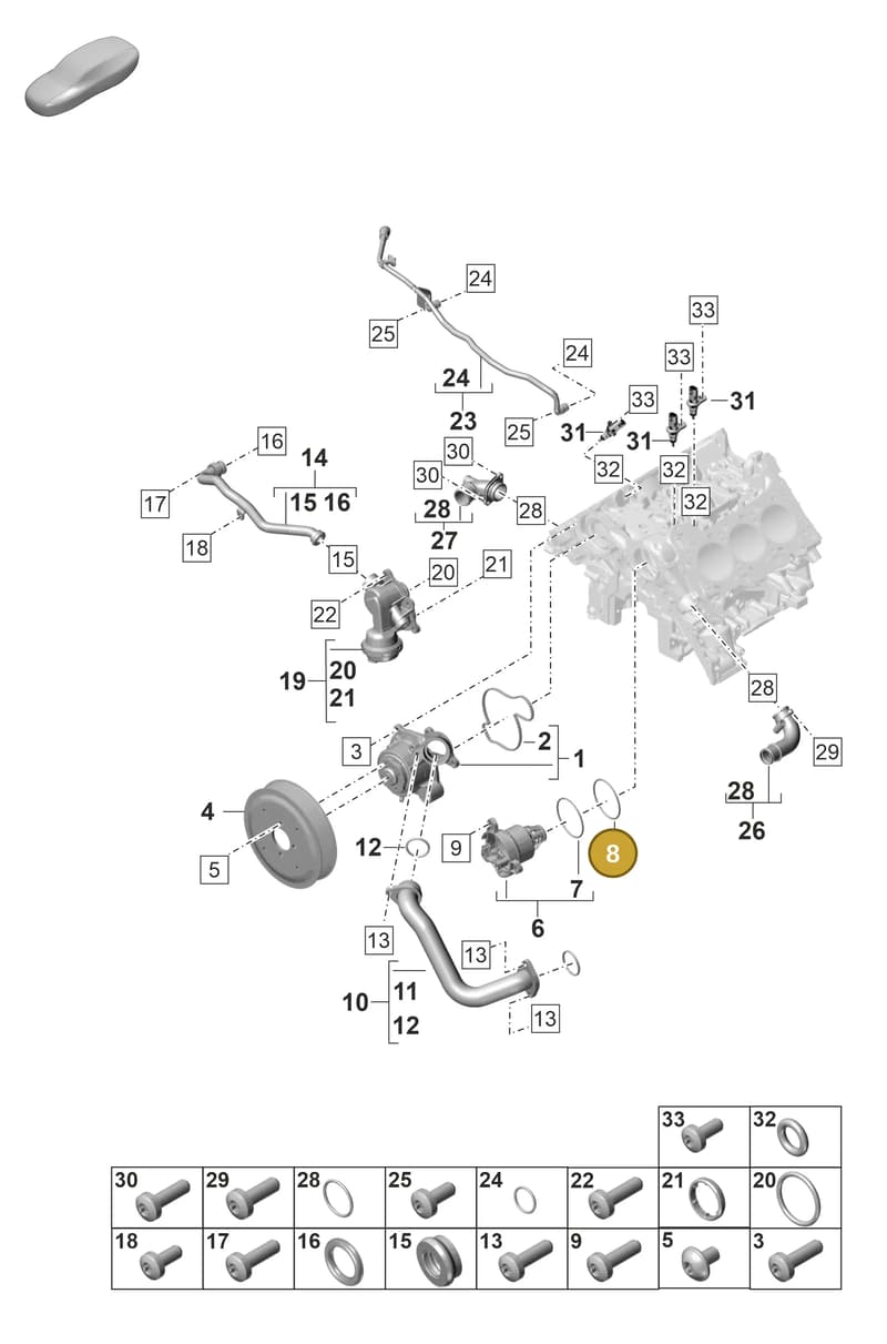 9A712168800 — Porsche Panamera (2020-2023) diagram p58105010, position 8