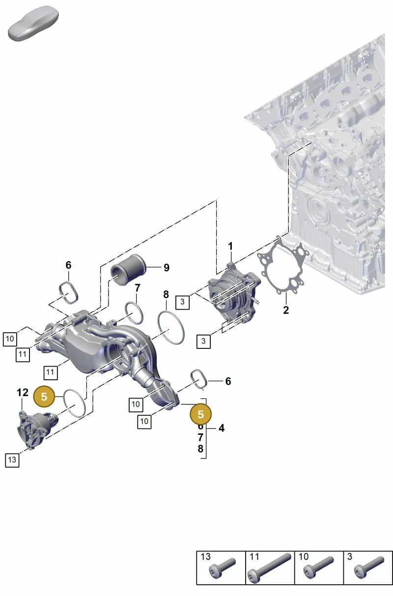 9A712168800 — Porsche Cayenne Coupe (2023-2023) diagram p60105020, position 5