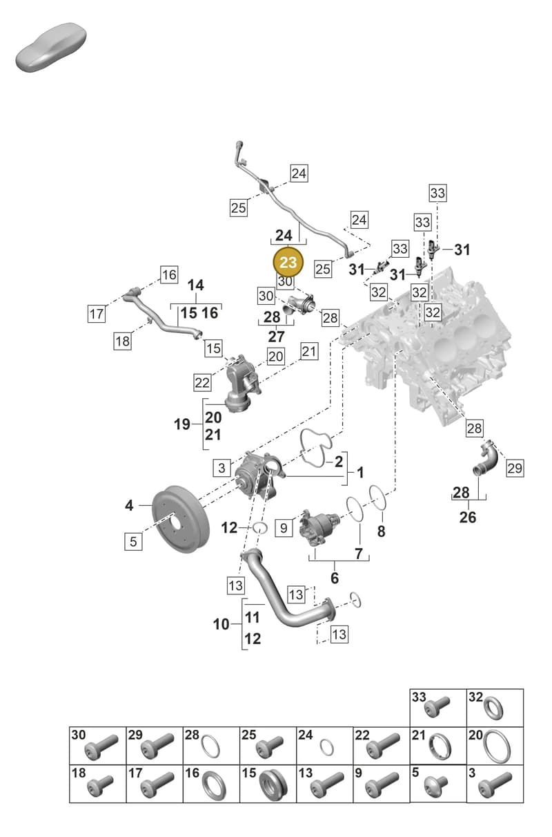 9A712169201 — Porsche Panamera (2020-2023) diagram p58105010, position 23