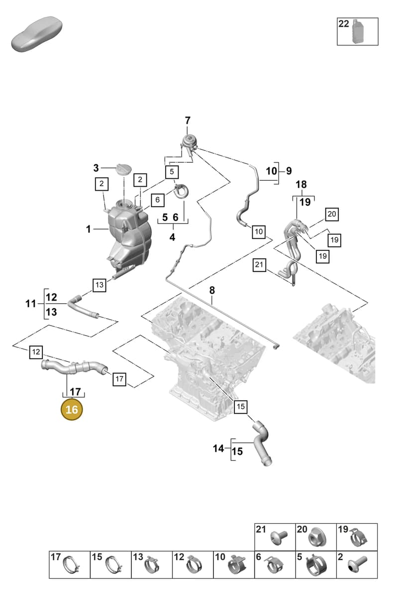 9A712205100 — Porsche Panamera (2020-2023) diagram p58105300, position 16