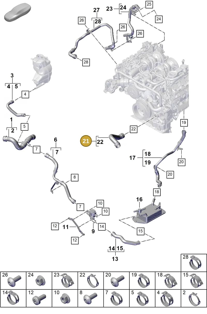 9A712210110 — Porsche Panamera (2023-2025) diagram p62105330, position 21