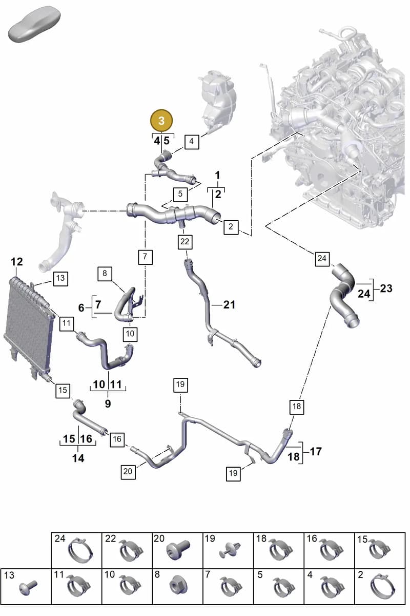 9A712210900 — Porsche Panamera (2023-2025) diagram p62105300, position 3