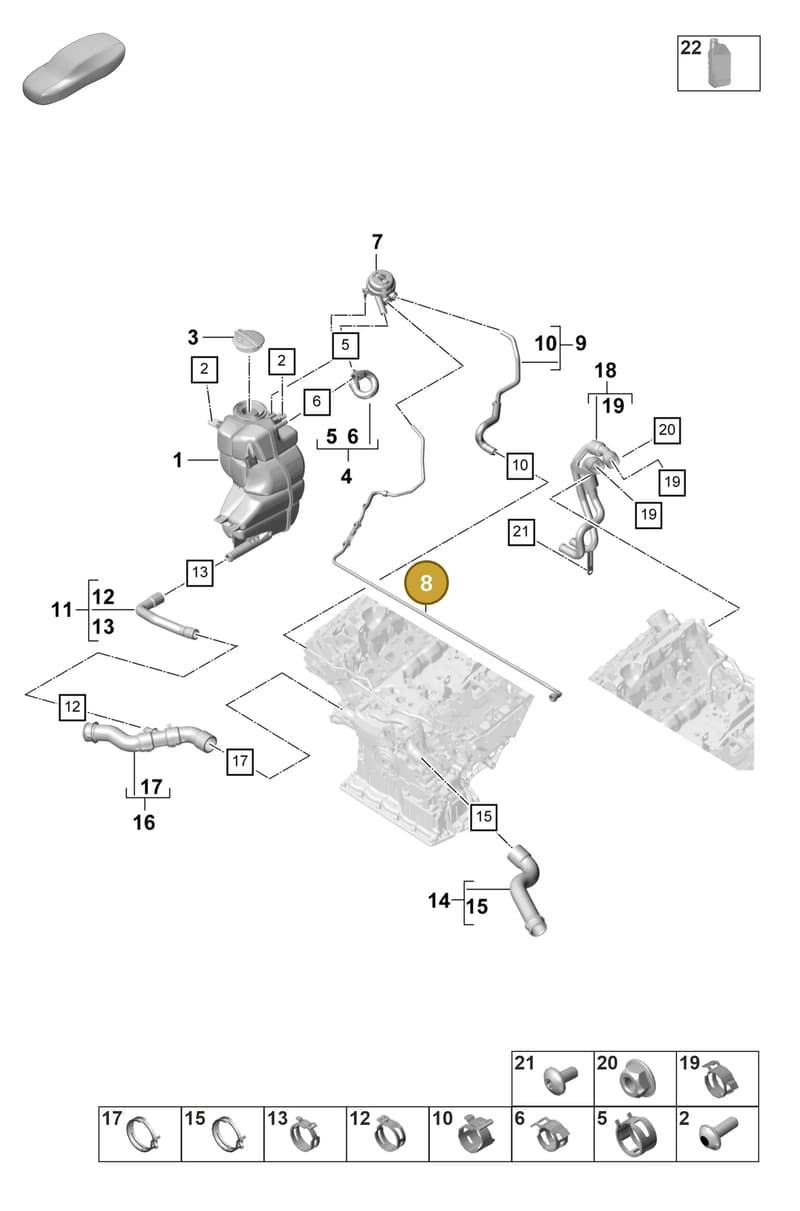9A712244700 — Porsche Panamera (2020-2023) diagram p58105300, position 8