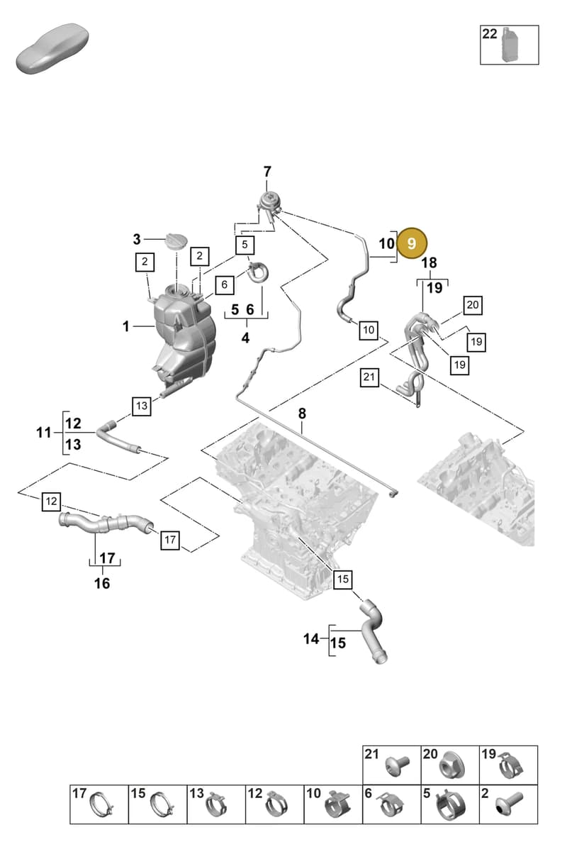 9A7122447 — Porsche Panamera (2020-2023) diagram p58105300, position 9