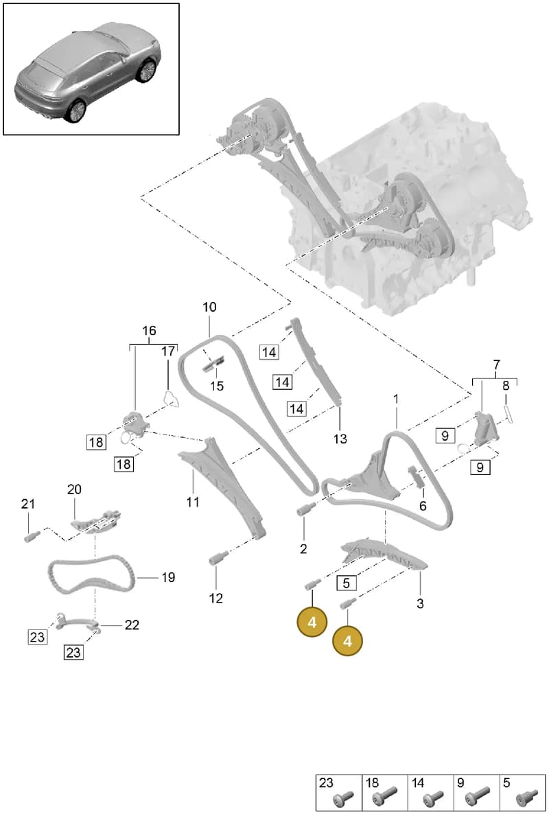 9A7127065 — Porsche Macan (2018-2022) diagram p52000010, position 4