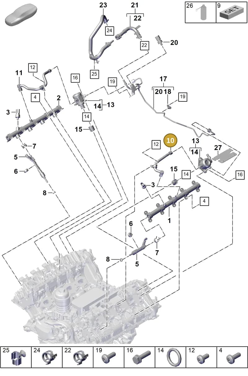 9A712750700 — Porsche Cayenne Coupe (2023-2023) diagram p60107020, position 10