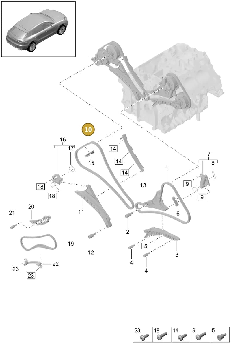 9A712750720 — Porsche Macan (2018-2022) diagram p52000010, position 10