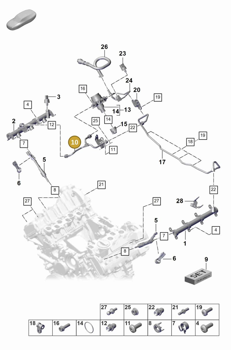 9A712750720 — Porsche Panamera (2023-2025) diagram p58107010, position 10