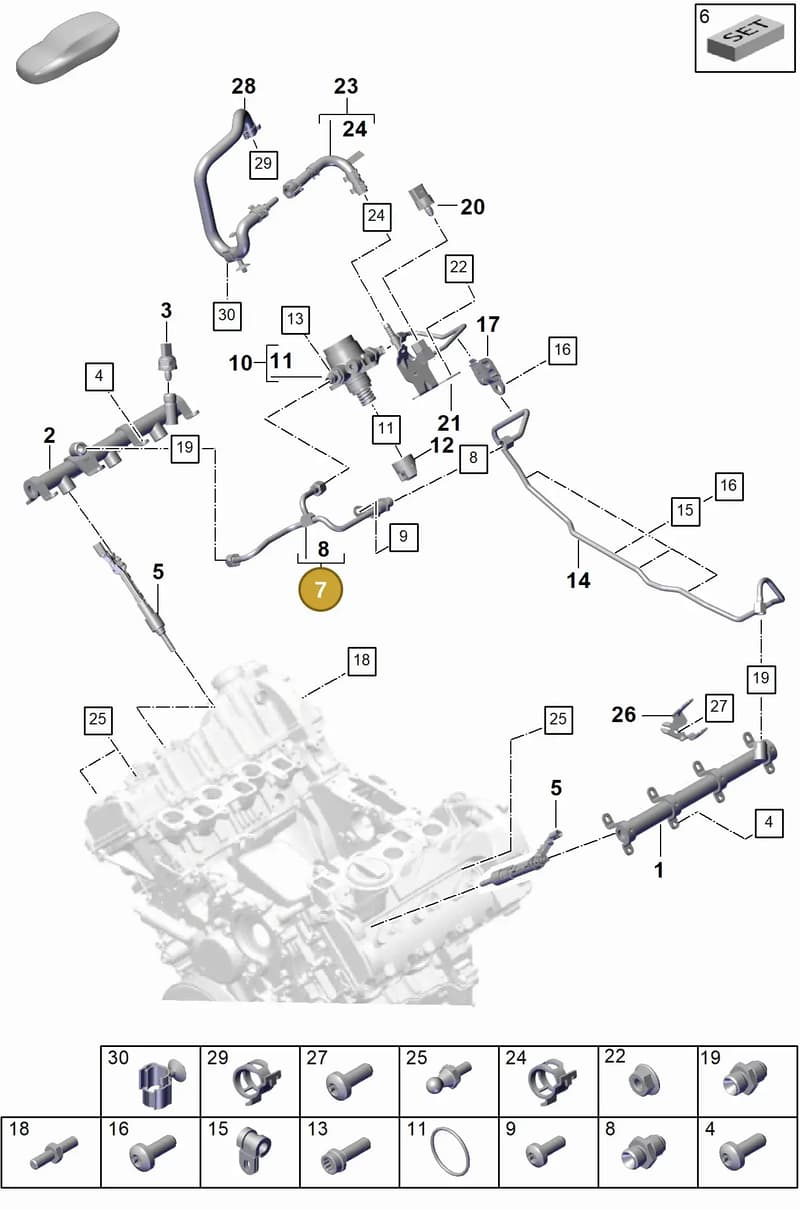 9A712750720 — Porsche Cayenne Coupe (2023-2023) diagram p60107010, position 7