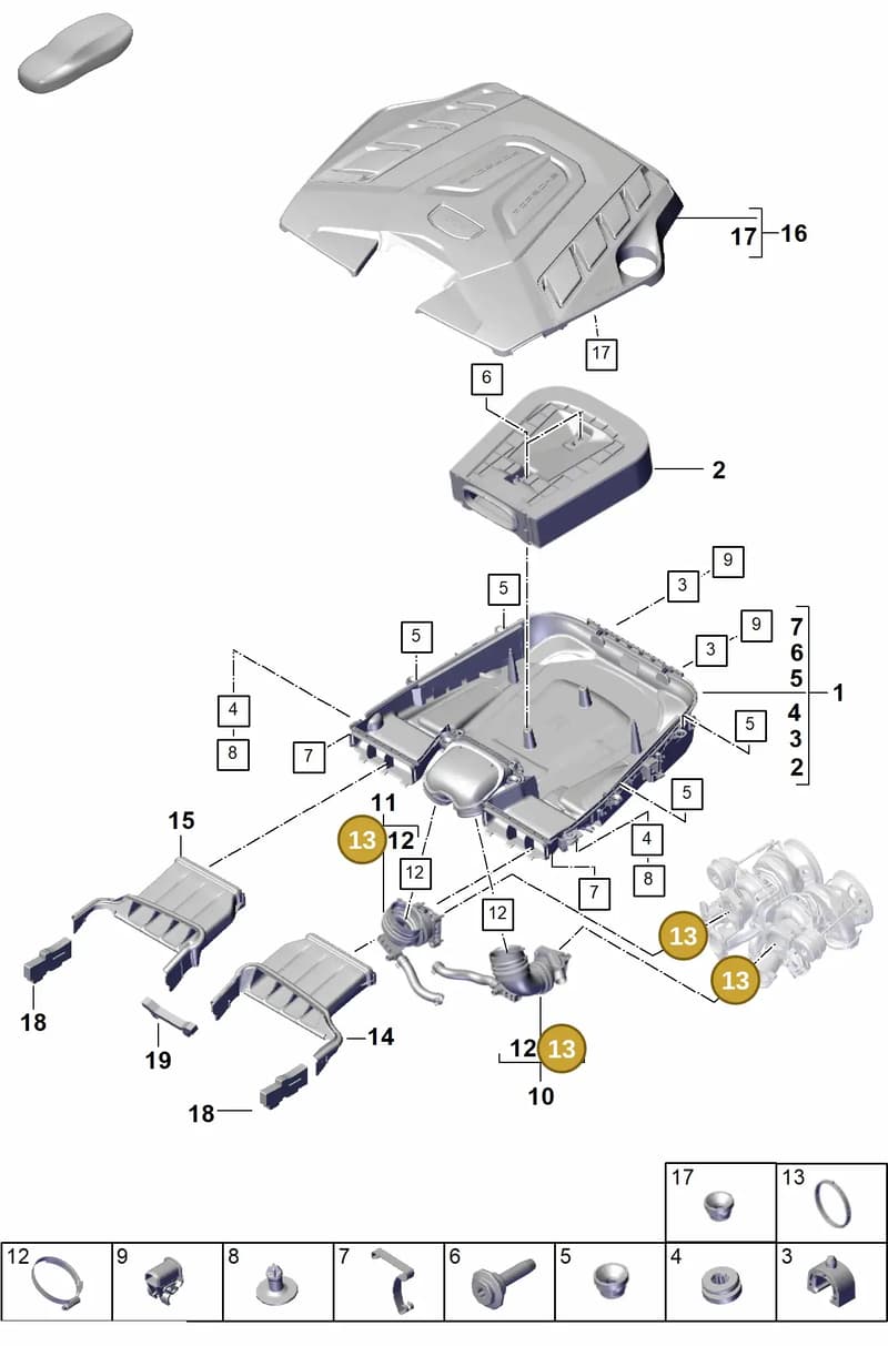 9A712905600 — Porsche Cayenne Coupe (2023-2023) diagram p60106020, position 13