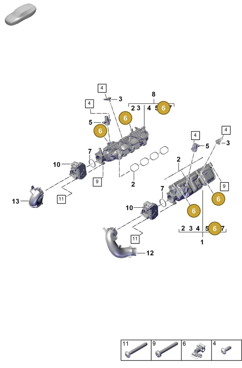 9A712966700 — Porsche Cayenne Coupe (2023-2023) diagram p60107120, position 6