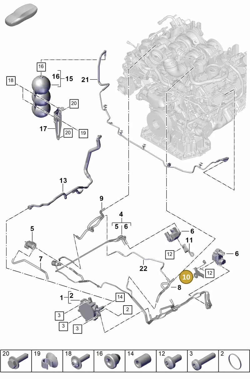 9A713040500 — Porsche Cayenne Coupe (2023-2023) diagram p60107410, position 10