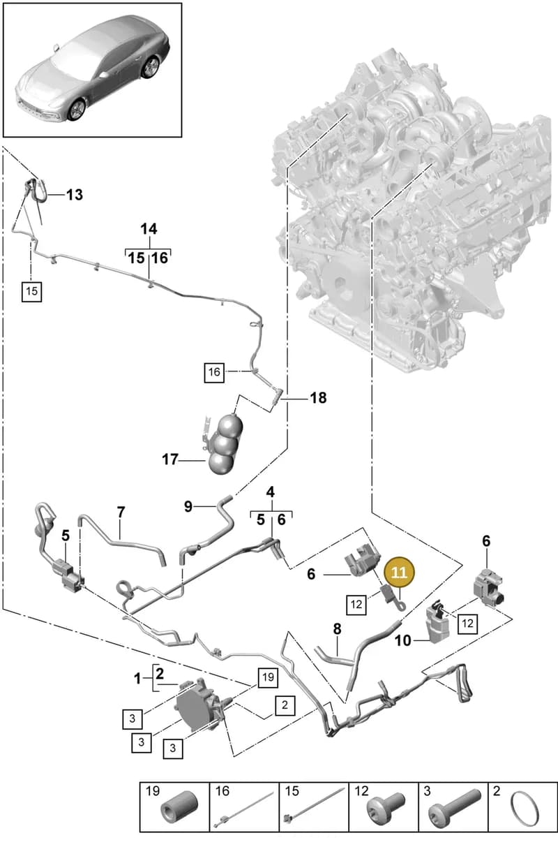 9A713040730 — Porsche Panamera (2016-2020) diagram p49108000, position 11
