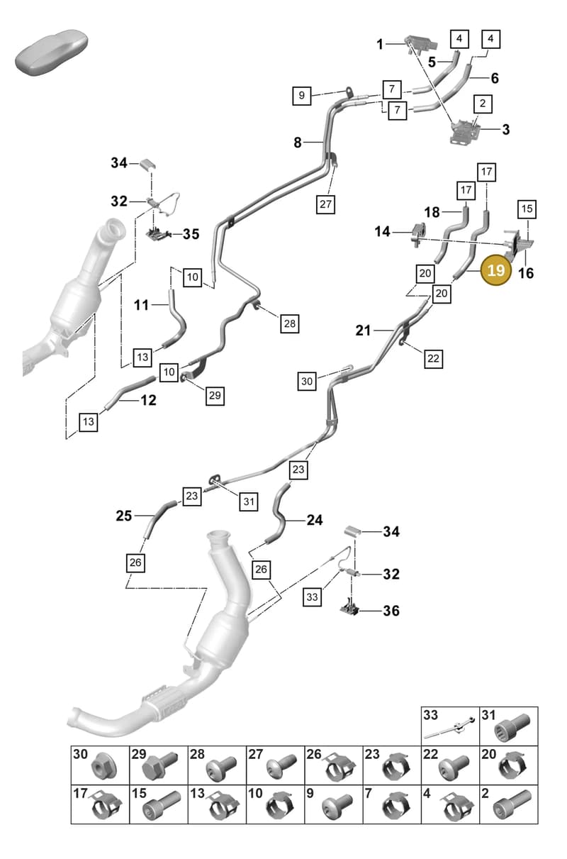 9A7131191E — Porsche Panamera (2020-2023) diagram p58202310, position 19
