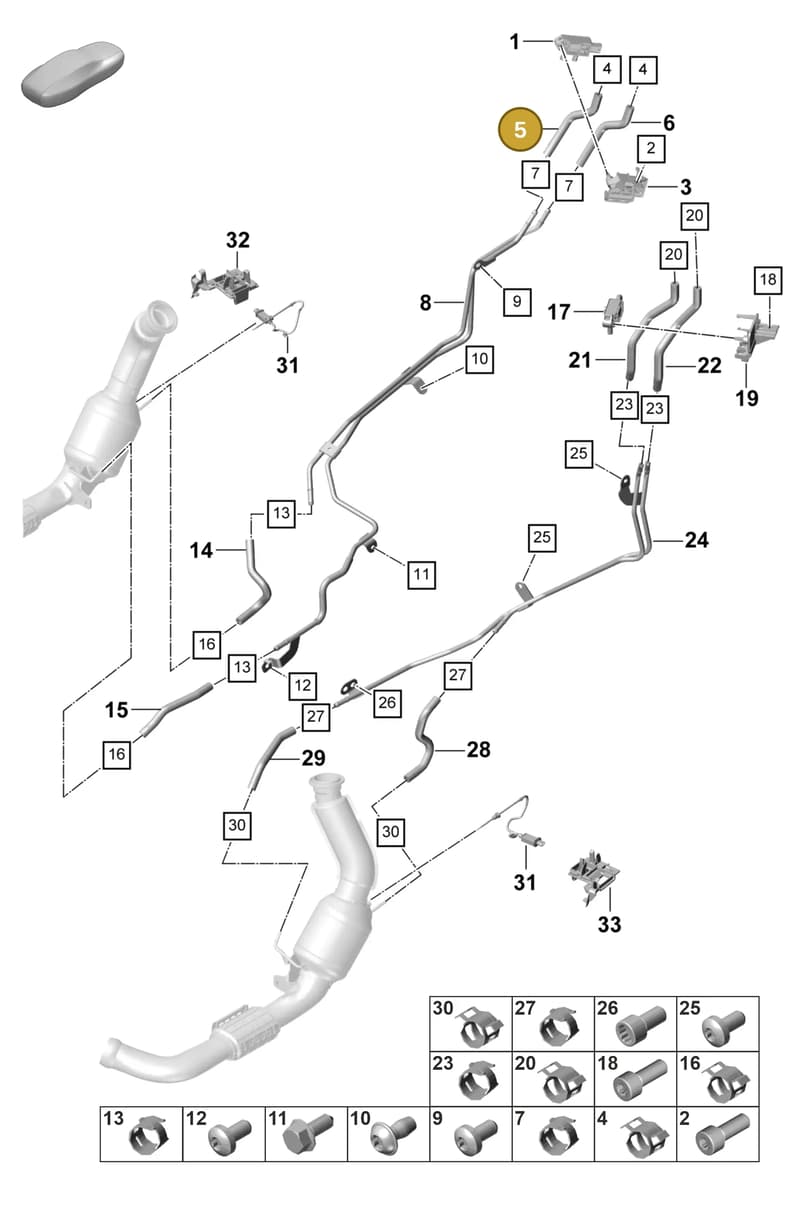9A7131191H — Porsche Panamera (2020-2023) diagram p58202300, position 5