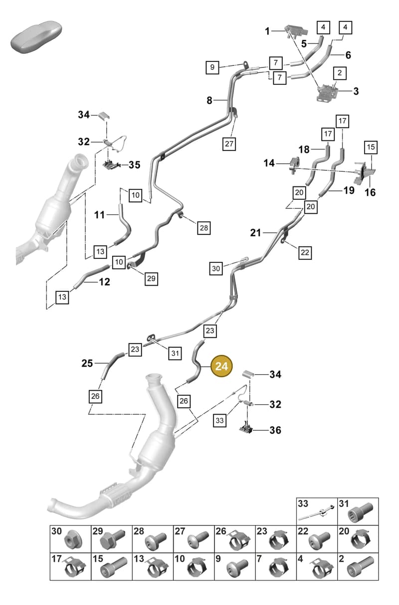 9A7131191K — Porsche Panamera (2020-2023) diagram p58202310, position 24