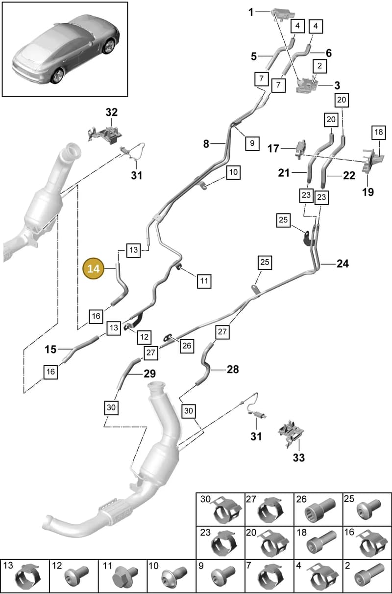9A7131191N — Porsche Panamera (2016-2020) diagram p49202150, position 14