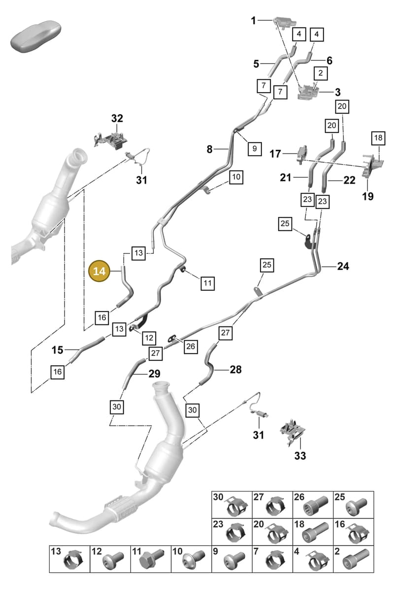 9A7131191N — Porsche Panamera (2020-2023) diagram p58202300, position 14