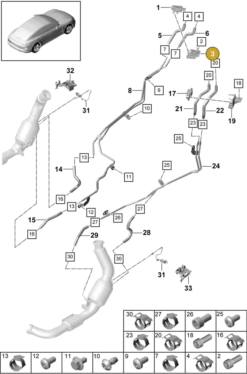 9A7131685 — Porsche Panamera (2016-2020) diagram p49202150, position 3