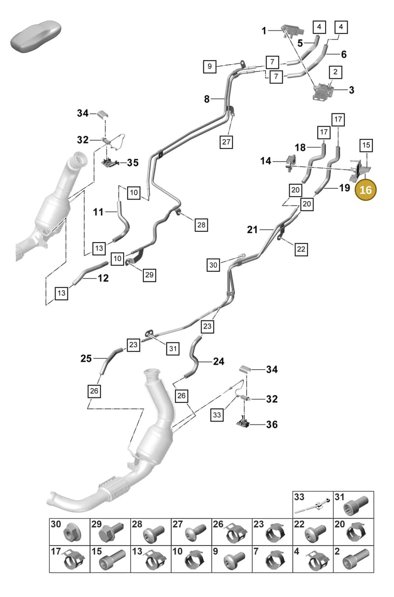 9A7131685A — Porsche Panamera (2023-2025) diagram p58202310, position 16