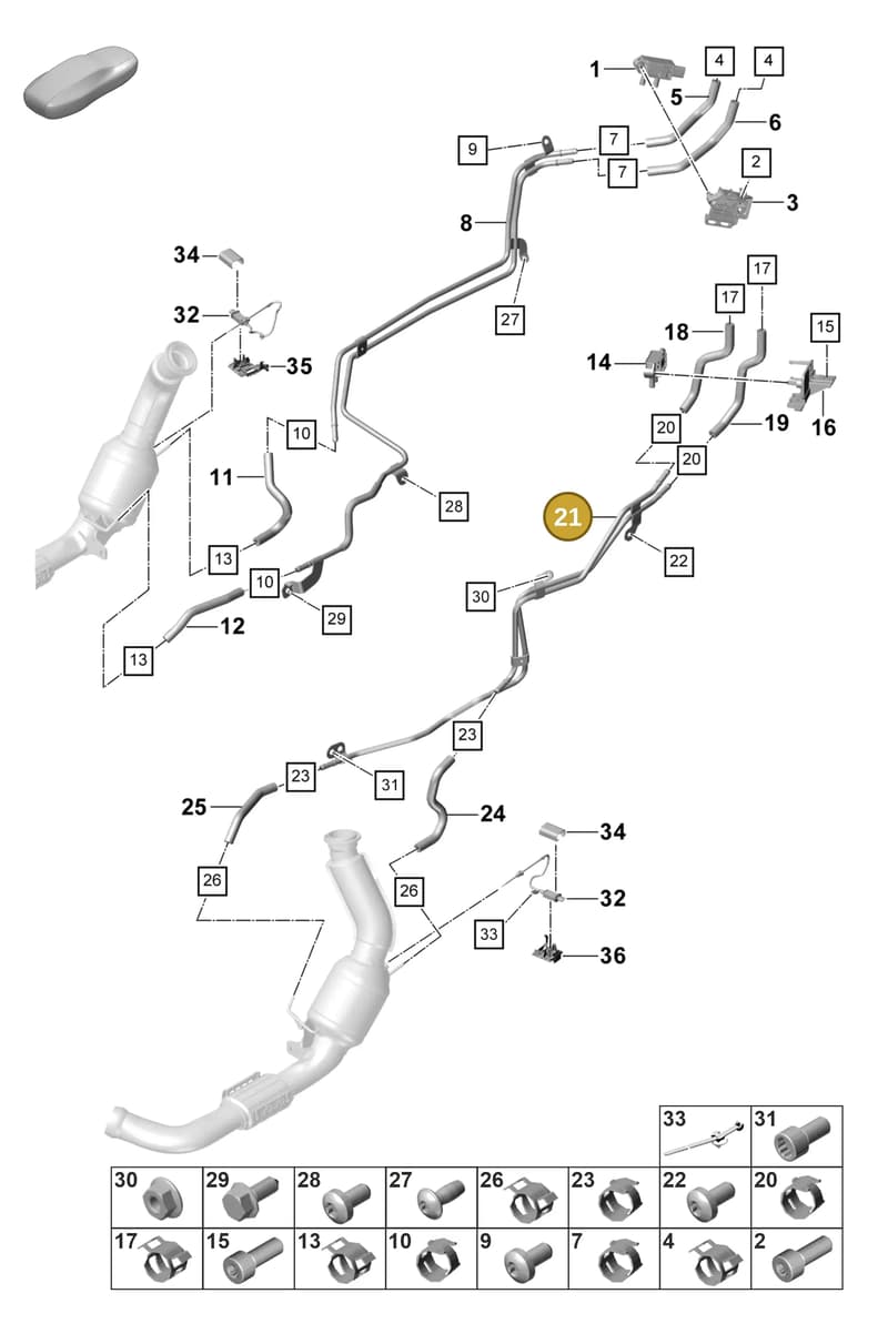 9A7131967A — Porsche Panamera (2020-2023) diagram p58202310, position 21