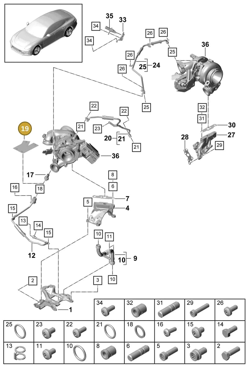 9A713199101 — Porsche Panamera (2016-2020) diagram p49202040, position 19